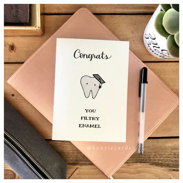 Congrats You Filthy Enamel - Greeting Card | Kenzie Cards