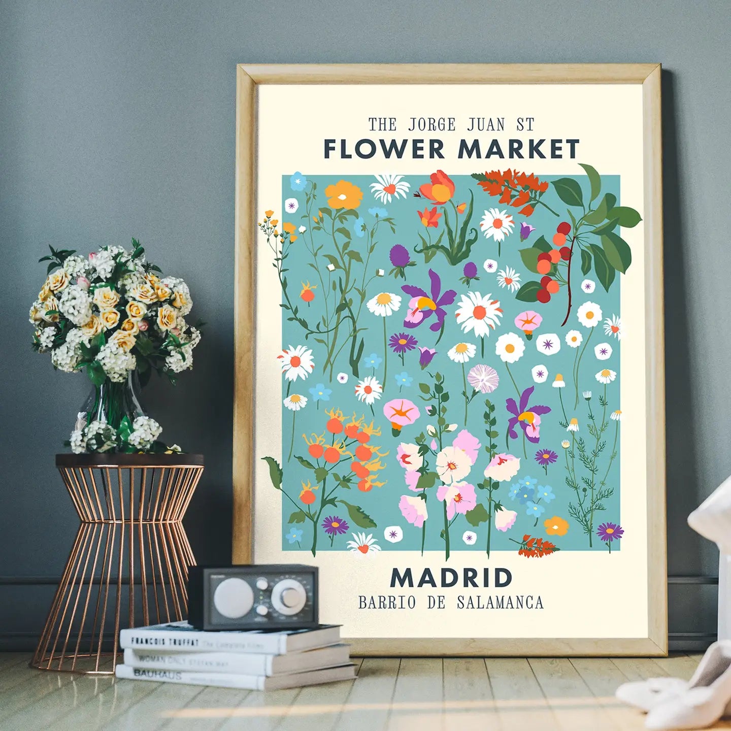 Madrid Flower Market Print | Ink & Drop