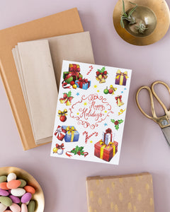 Happy Holidays Presents - Holiday Greeting Card | Elena Markelova