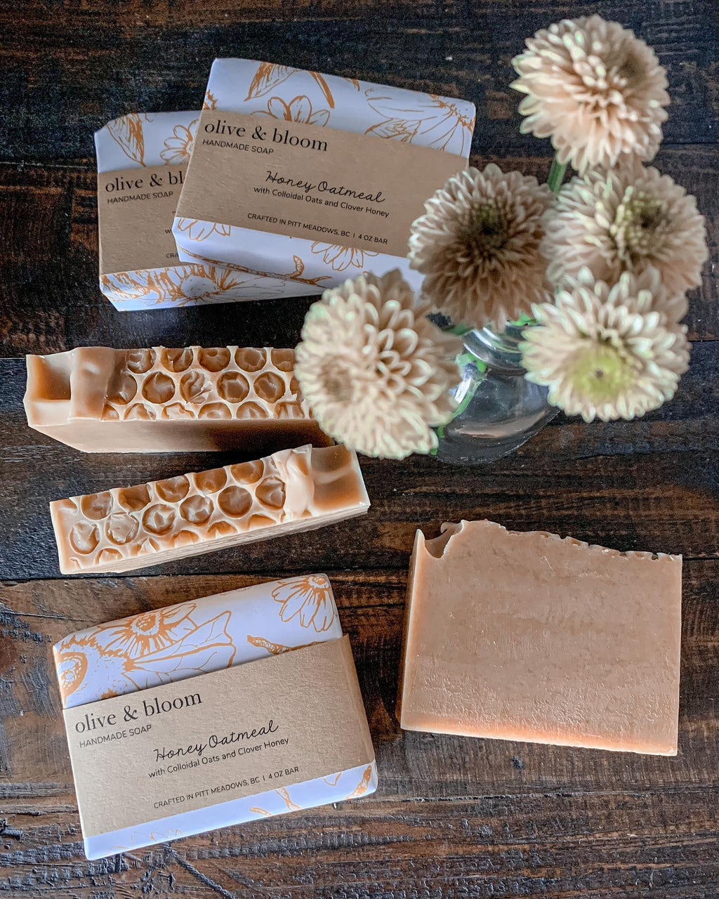Honey & Oatmeal - Hand Crafted Bar Soap | Olive & Bloom