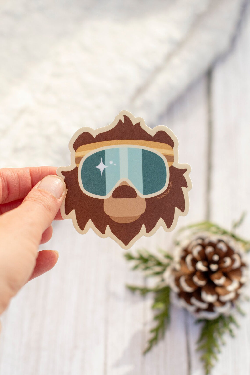 Bear Wearing Goggles - Sticker | Amanda Weedmark