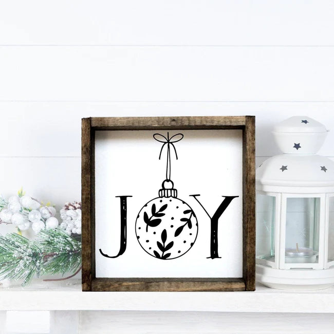 JOY Ornament - Mini Wood Sign | William Rae Designs