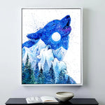 Moon Song | Alpha Mama Wolf Watercolor Art Print