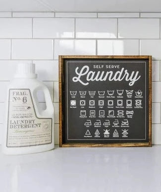 Laundry Symbols - Wood Sign | William Rae Designs