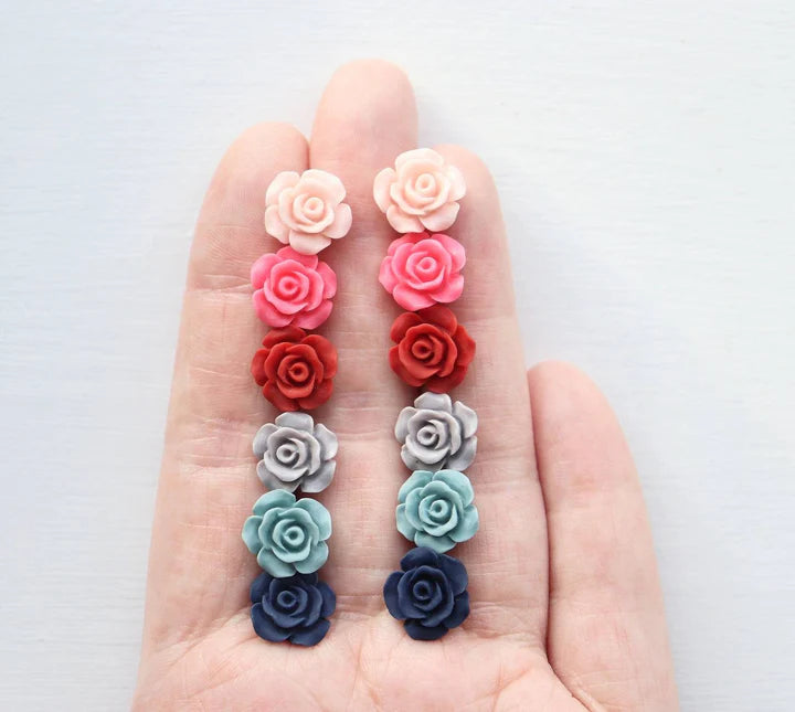 Matte Rose - Metal Free Hypoallergenic Earrings | Pretty Ears