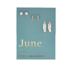 June Birthstone Earring Set | Foxy Originals