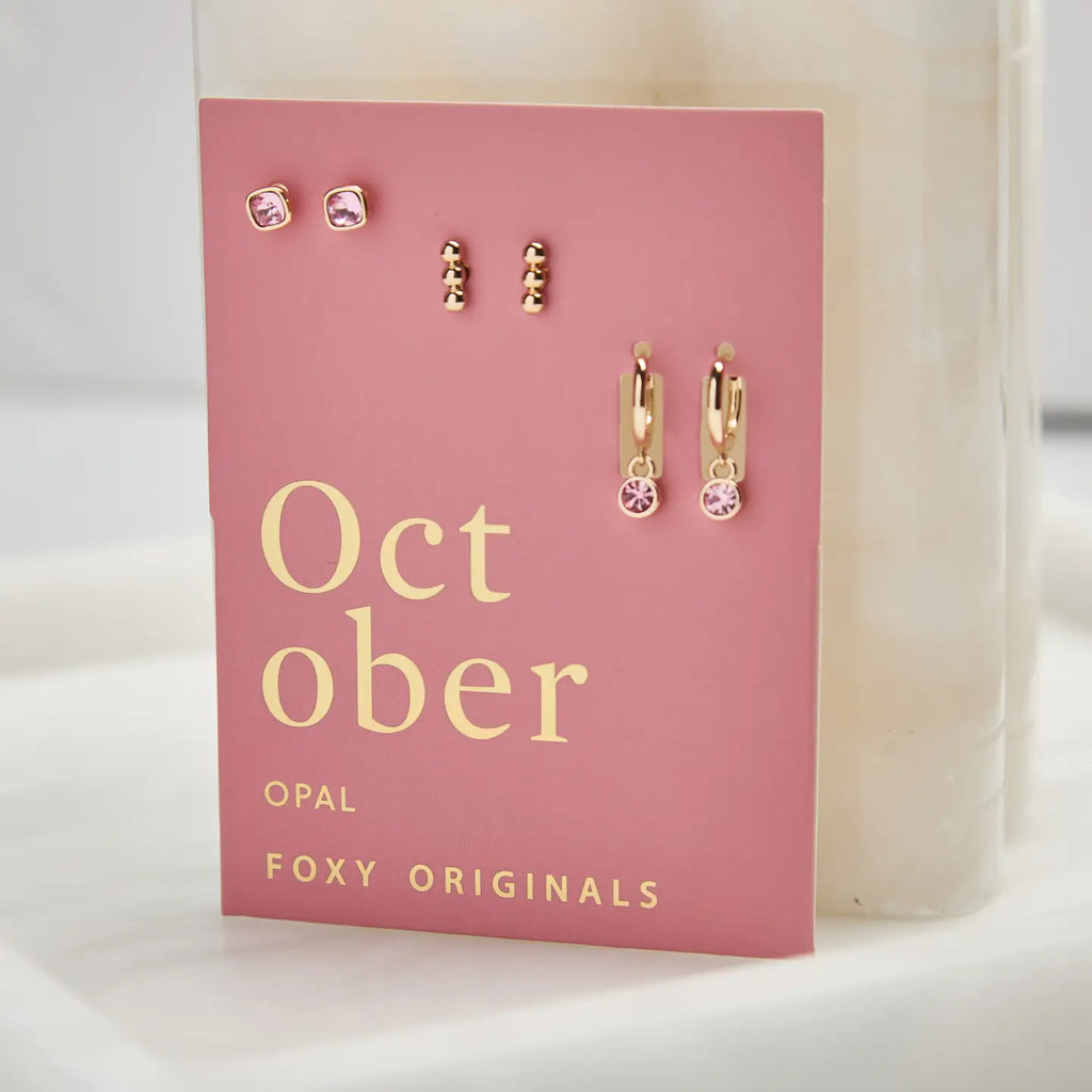 October | Birthstone Earrings
