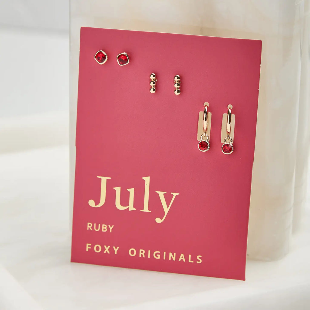 July | Birthstone Earrings