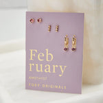 February Birthstone Earring Set | Foxy Originals