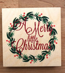 A Merry Little Christmas Wooden Coaster | Reclaimed Print Co.