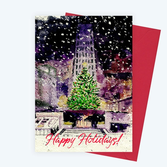 Christmas In NYC - Holiday Greeting Card | Elena Markelova