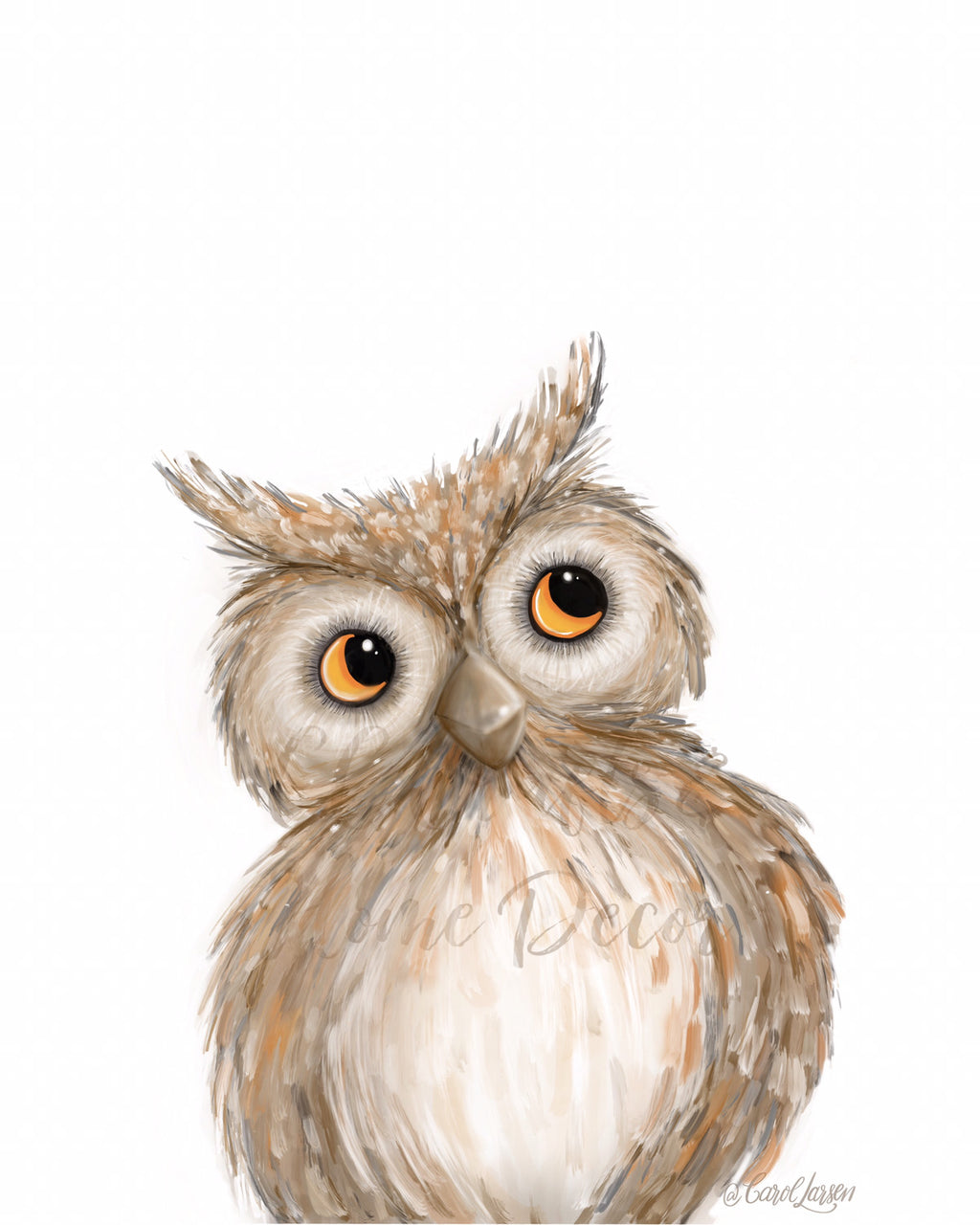 Owl Woodland Animal Art Print | CC Crafts