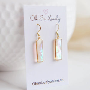 Mother of Pearl Dangles | Oh So Lovely