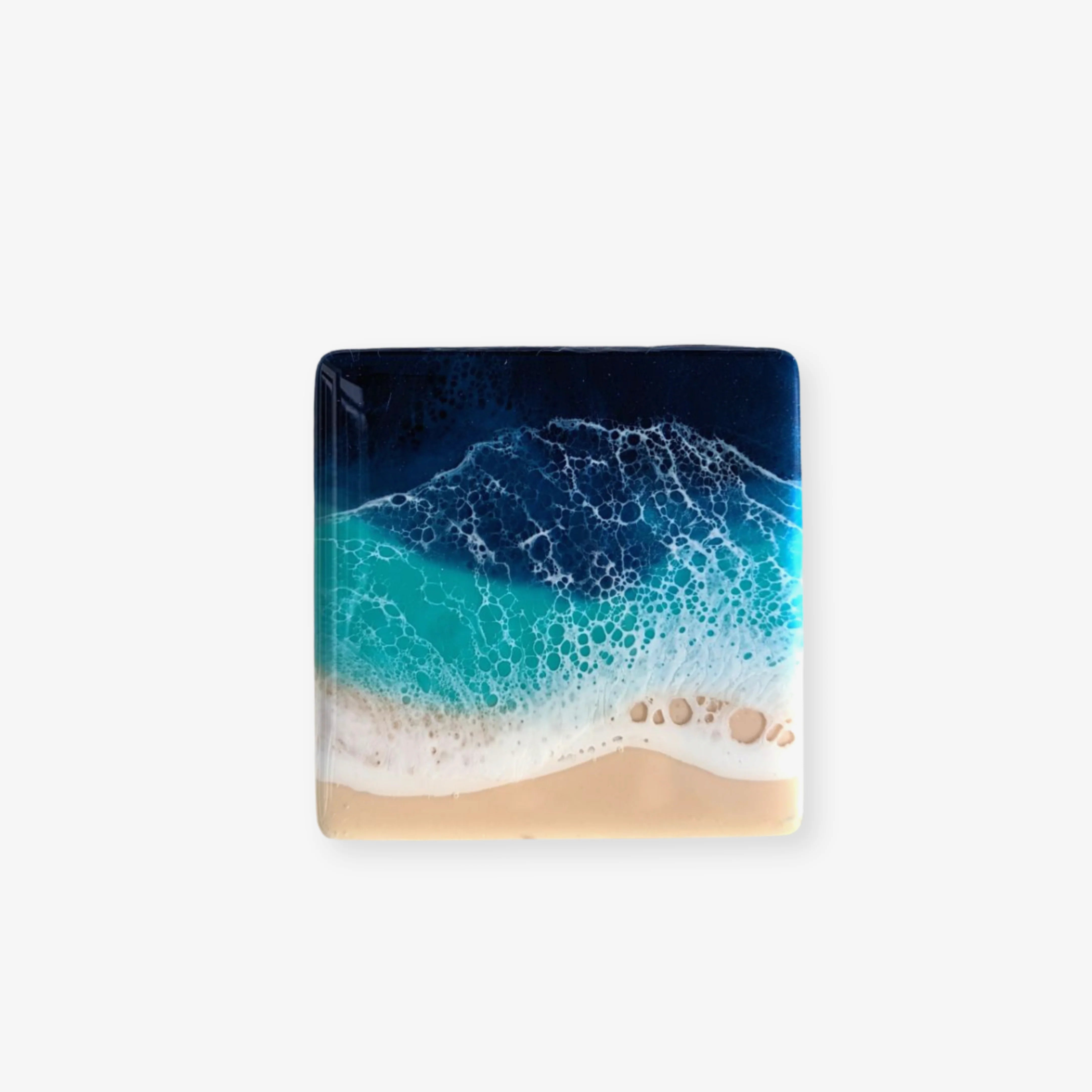 Square Ocean Coasters | Sara’s Art Corner