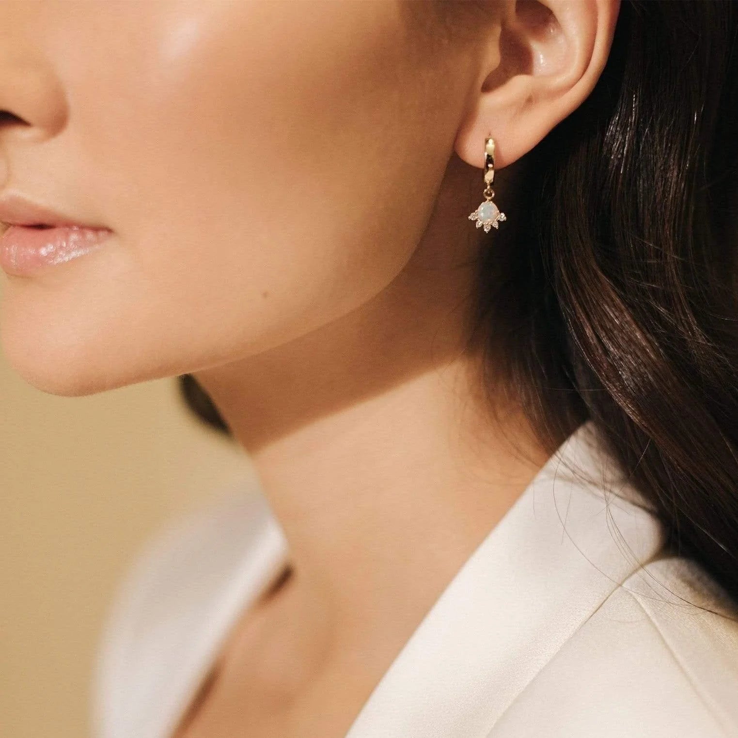 Juno Huggie Drop Hoop Earrings | Lover's Tempo
