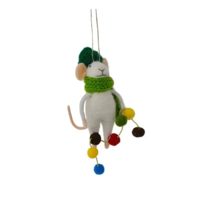 Garland - Felted Mouse Ornament | Nostalgia
