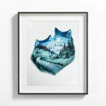 Soulmates | Wolf Couple Watercolor Art Print