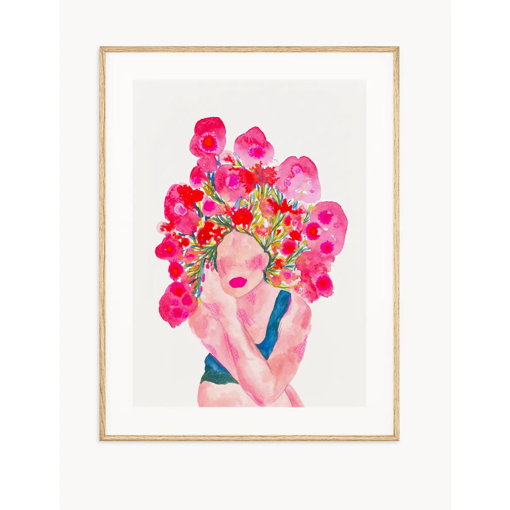 Salma Floral Portrait | Art Print