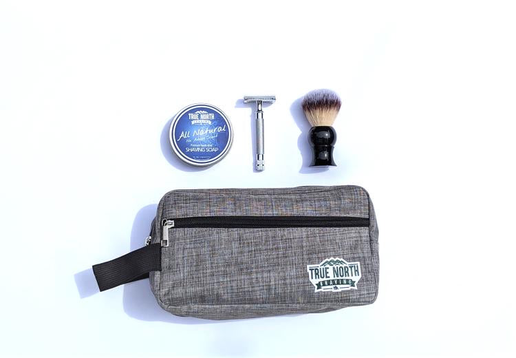 Shaving Kit with Travel Bag ($65)